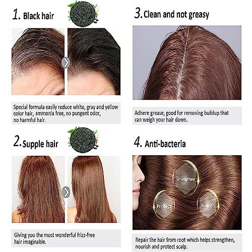 Spacebuyer Gray Hair Reverse Bar, Grey Hair Reverse Bar, Mane Gray Reverse Shampoo Bar Reverse Grey Hair Bar Shampoo - Gray White Hair Repair Natural Hair Darkening Shampoo Bar (1PCS)