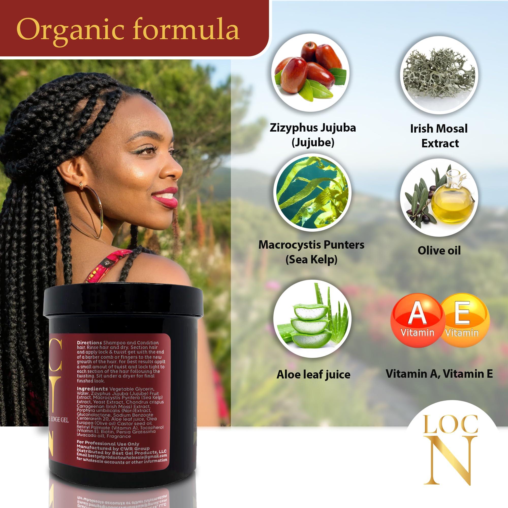 LOCN LOCN Twists Braids Wave Edge Gel, Extra Hold, 16 oz (448 ML)