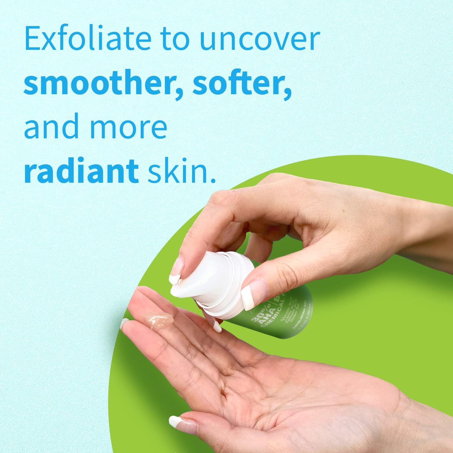 Ebanel Ebanel Bundle of Gentle Exfoliating Face Scrub Peeling Gel and 30% AHA 2% BHA Chemical Peel Exfoliant Gel