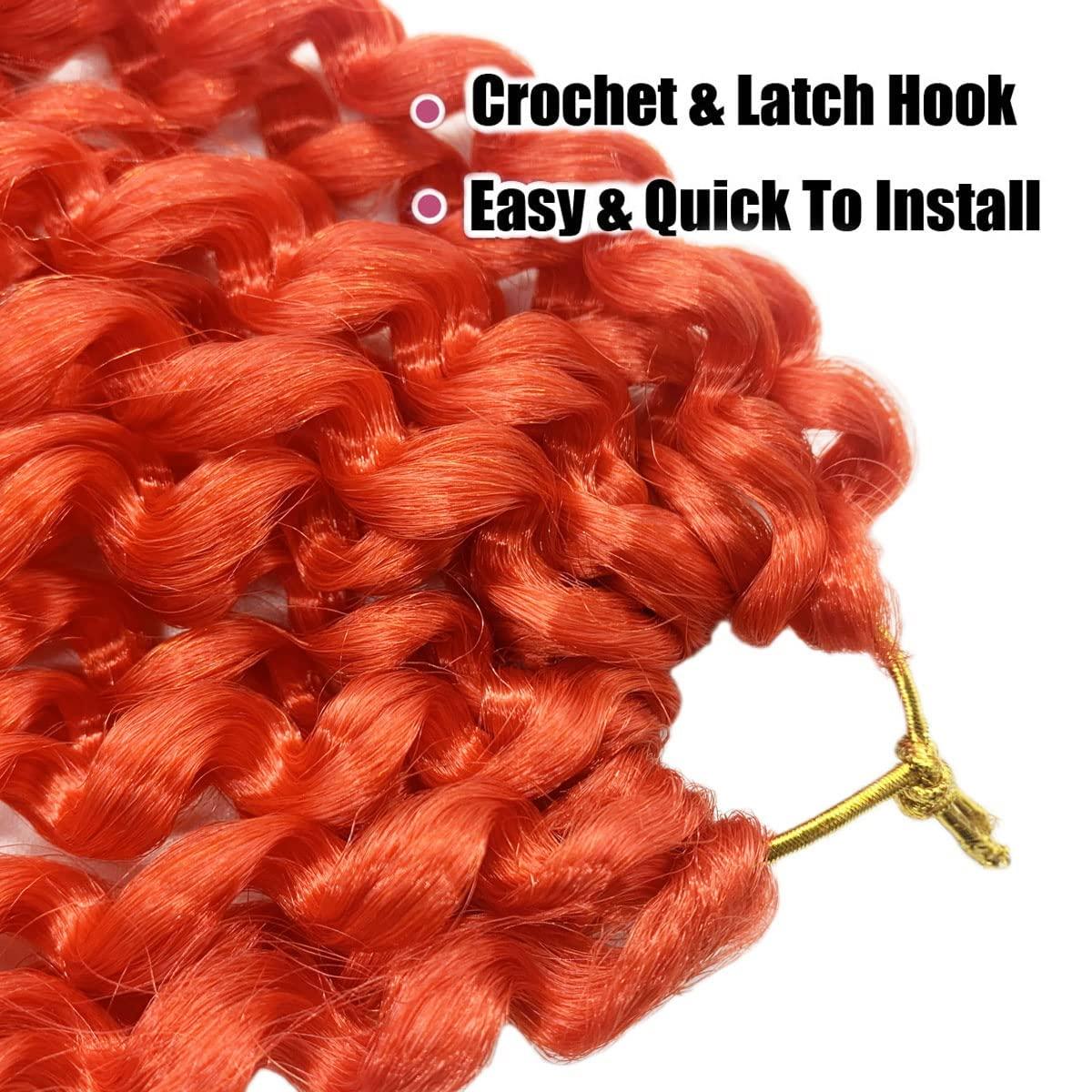 Ahrencan Red Passion Twist Hair, 30 Inch 7 Packs Water Wave Crochet Hair,Wrap Braiding Hair For Passion Twist Crochet Hair/Butterfly Locs/Spring Twist Crochet Braids Boho Hair Extension (30in,Red#)