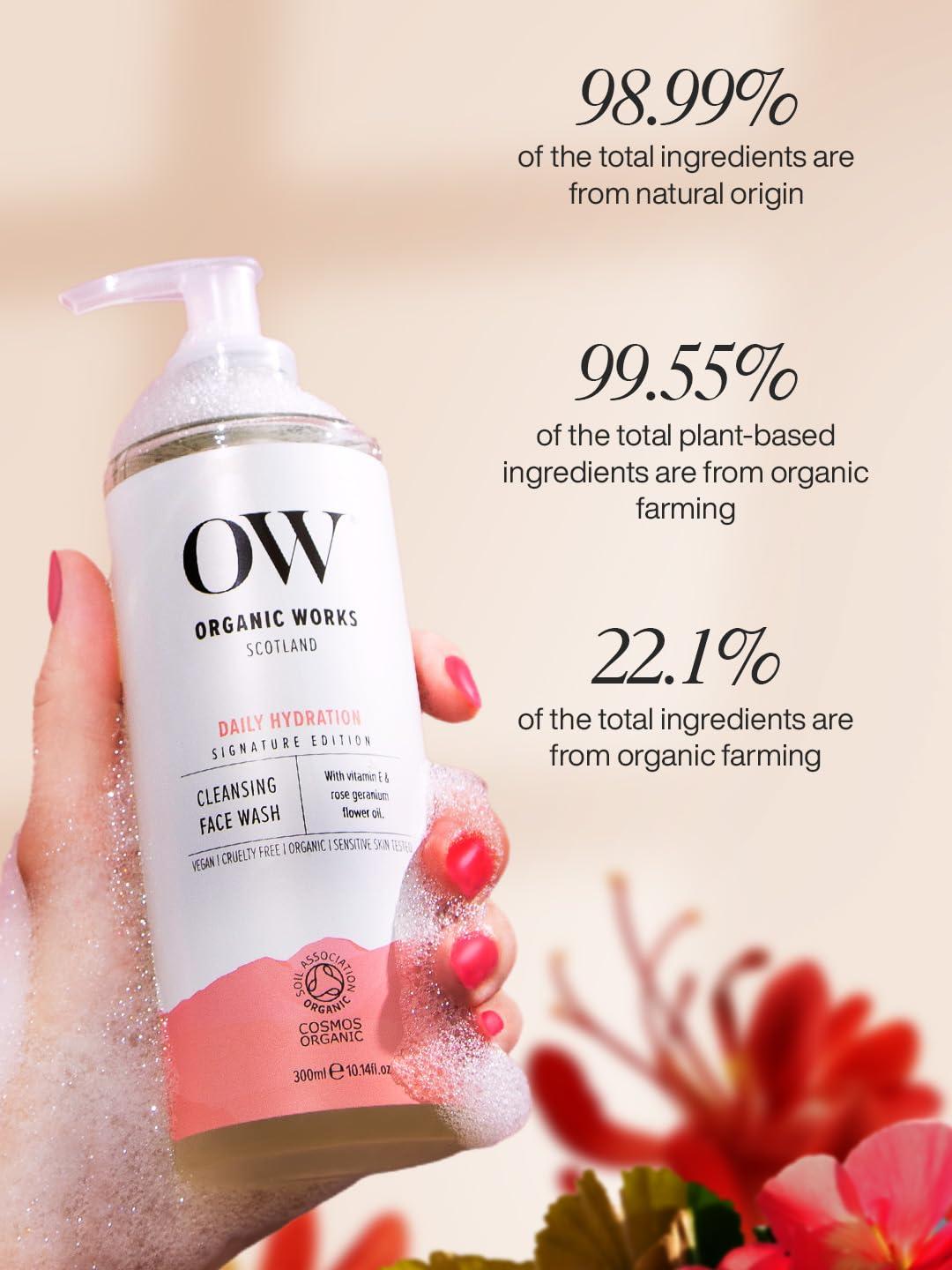 Organic Works Organic Works Daily Hydration Cleansing Face Wash for Unisex - 10.14 oz Face Wash