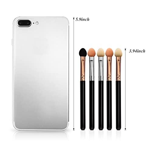 UorPoto UorPoto Eyeshadow Applicators Sponge Double Sided Reusable 5Pcs Professional Blendable Organic Foam Tip Makeup Eye Shadow Applicator Brush Set Washable