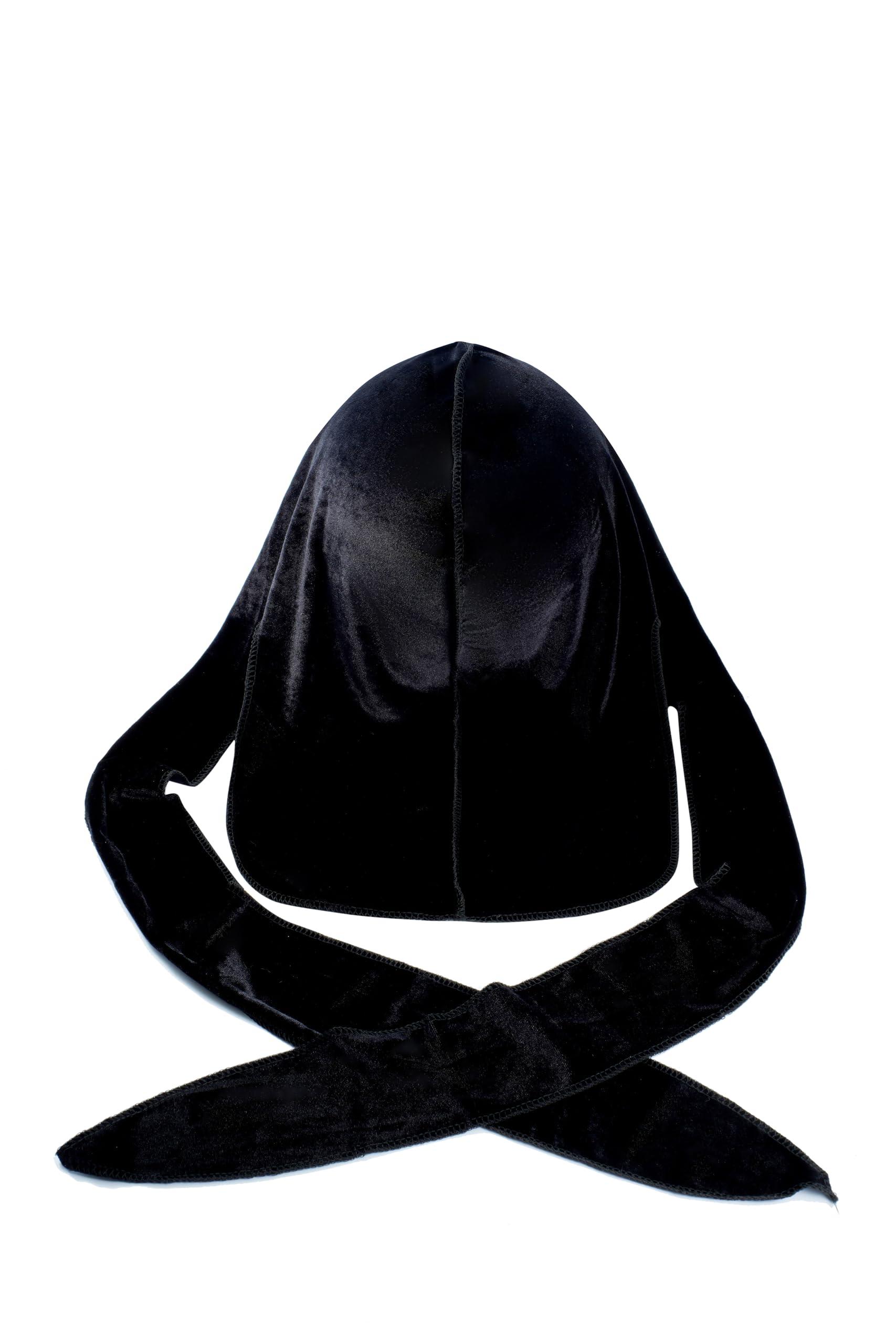 Fabz Beauty Fabz Beauty Silky Durag Velvet Black, Luxury Velvet Durags for Men and Women, Headwraps, Bandana Perfect for Dreadlocks, 360 Waves, Curls