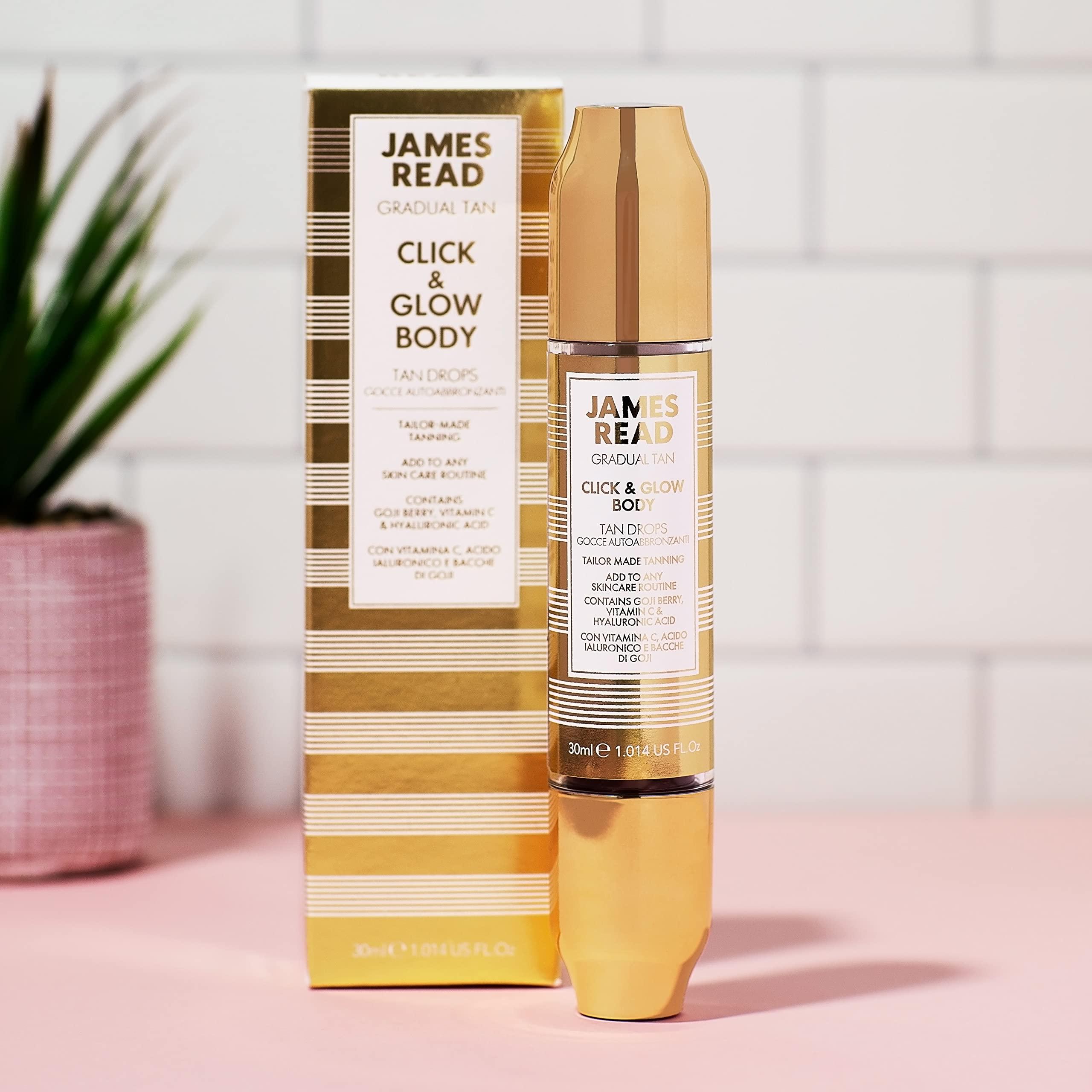 JAMES READ James Read Gradual Tan - Click & Glow Tan Drops, Body, On-the-Go Self Tan, 30ml