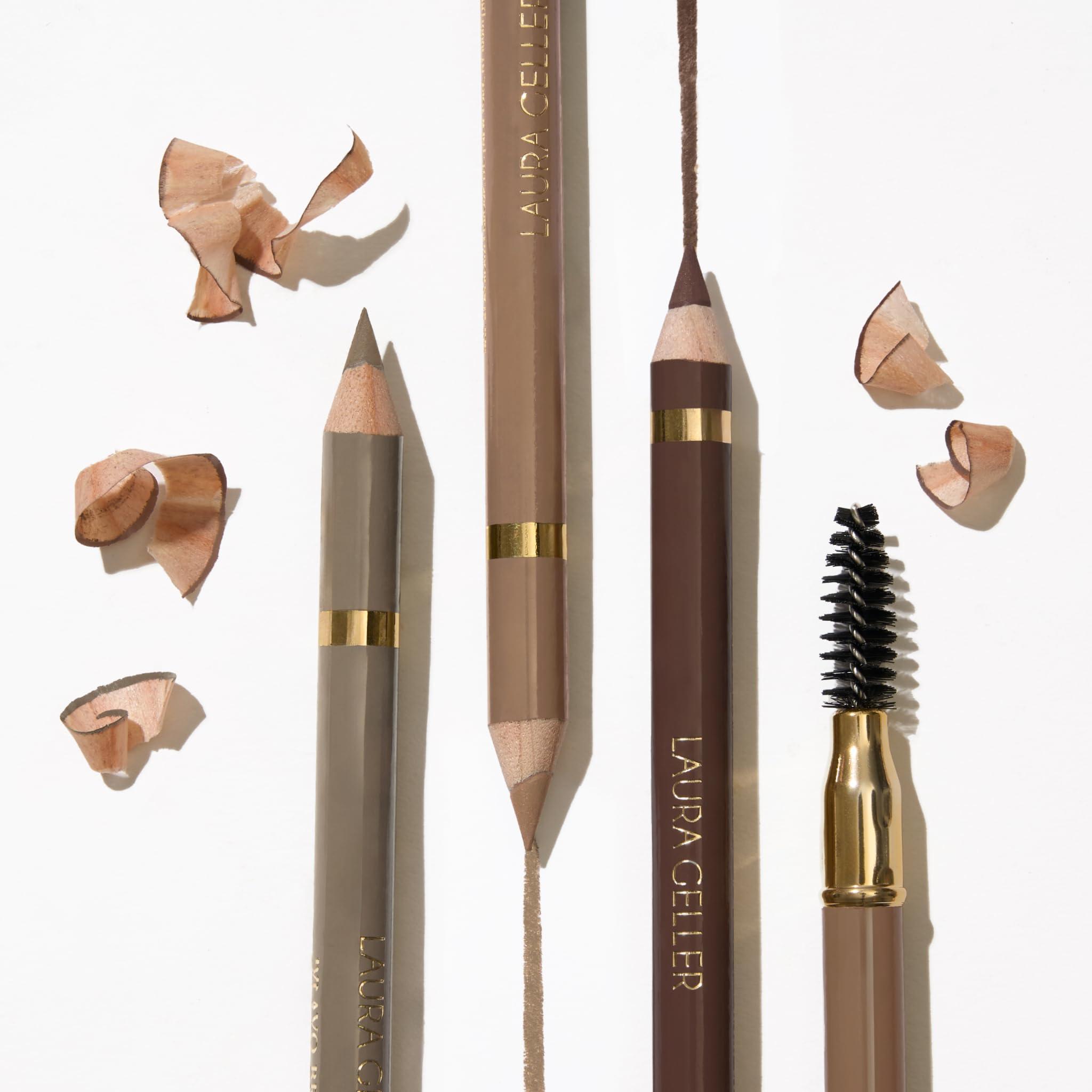 LAURA GELLER NEW YORK LAURA GELLER NEW YORK Bravo Brows Soft Pencil with Brush, Dark Brown + Sculpt-n-Stay Clear Brow Setting Gel