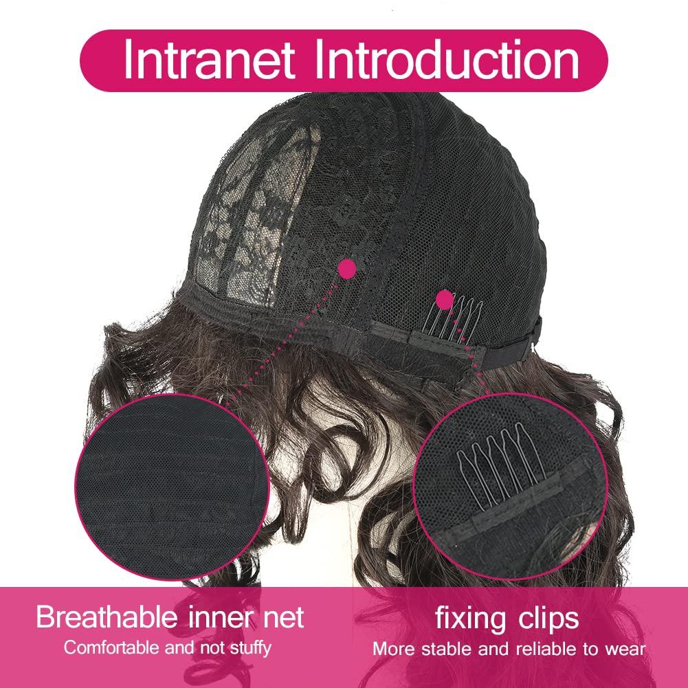 Oseti Oseti Long Brown Curly Wig with Bangs for Women Layered Synthetic Wig Brown Curly Shag Hair Wig with Bangs Cute Kinky Curly Hair Replacement Wigs for Daily Use Party Hallowmas Cosplay Wig