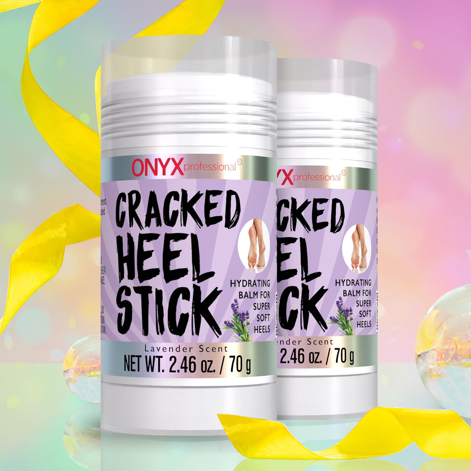 Onyx Professional Onyx Professional Cracked Heel Repair Balm Stick (2 Pack) Dry Cracked Feet Treatment, Moisturizing Heel Balm Rolls On So No Mess Like Foot Cream or Foot Lotion, Rescues Cracked Feet, Lavender Scent
