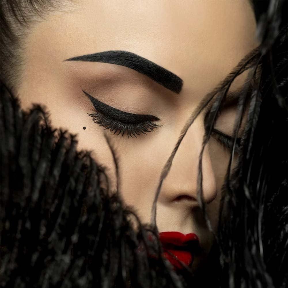 SquarezhenBo 10Pcs Tattoo Stickers,Korean Style Temporary Tattoos,Black Dot Fake Tattoo Beauty Stickers, Eye Corner Body Art Tear Mole Tattoo Stickers Temporary Tattoos