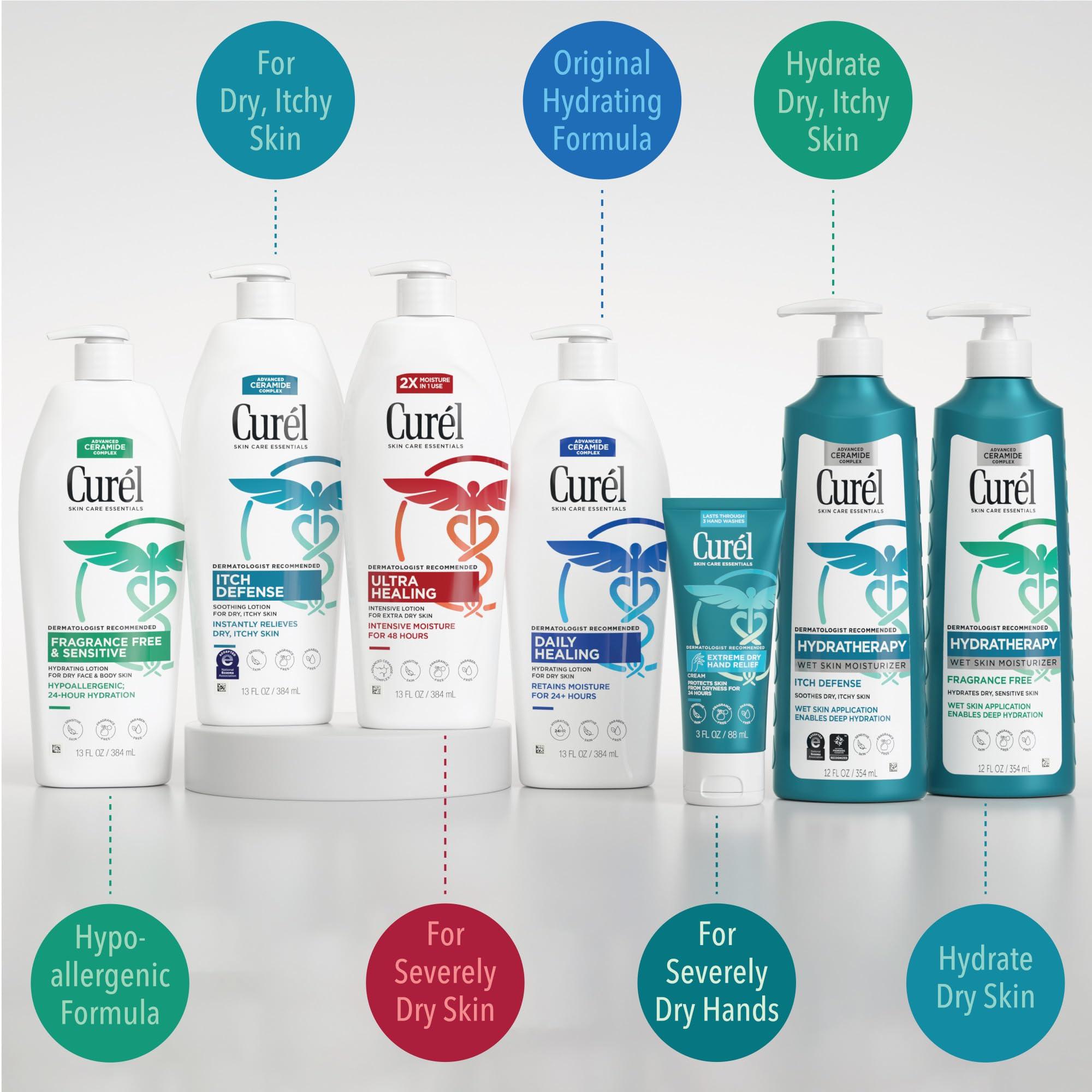 Curel Curel Ultra Healing Body Lotion, Moisturizer for Extra Dry Skin, Body and Hand Lotion with Advanced Ceramide Complex and Hydrating Agents, for Tight Skin, 13 Ounces