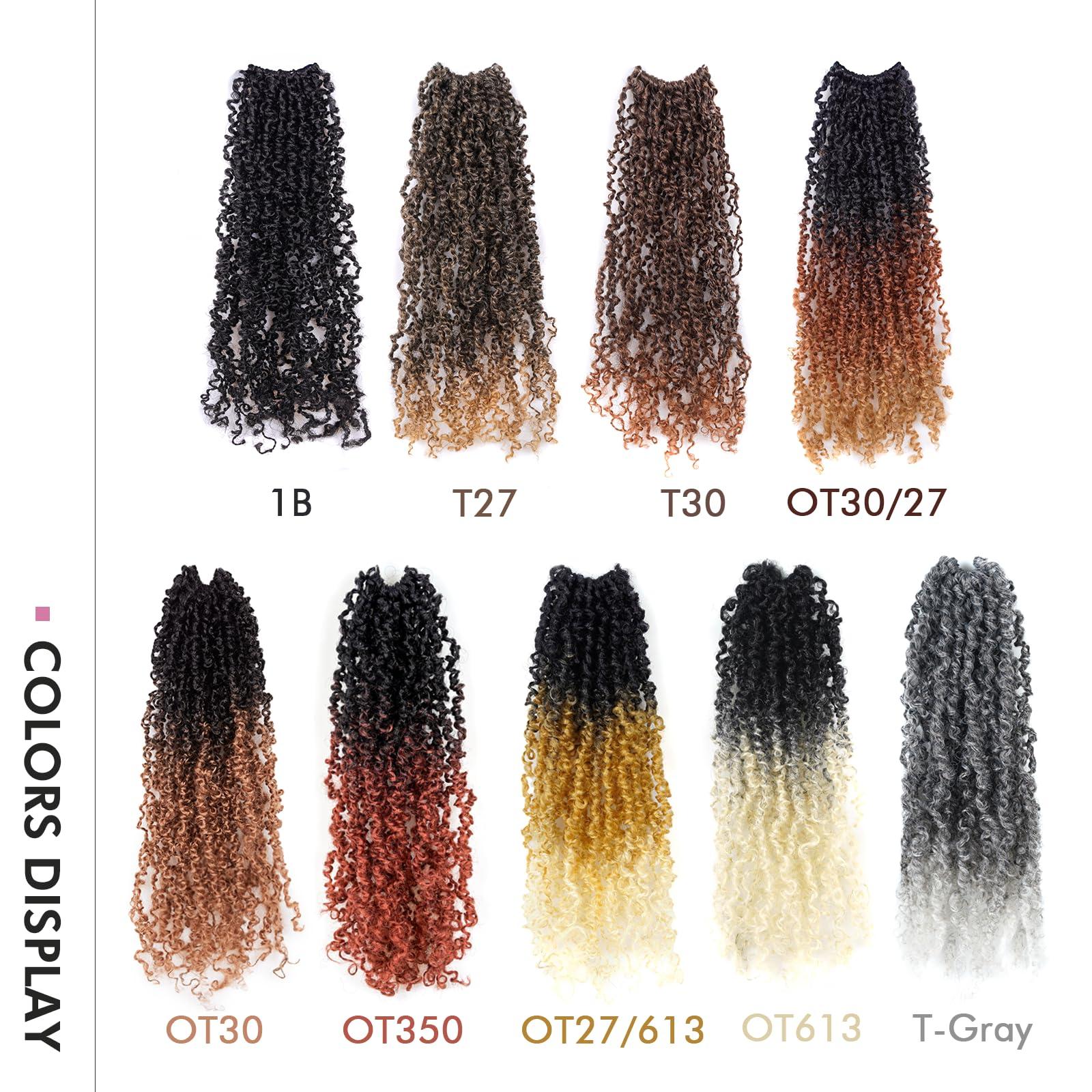 ToyoTress Toyotress Yanky Twist Crochet Hair - 6 Inch 2 Packs (30 Strands/Pcs) Fluffy Spring Mini Twist Short Bob Passion Twist, Ombre Gray Pre-Looped Crochet Braids Braiding Hair (6 Inch, TGray-2P)