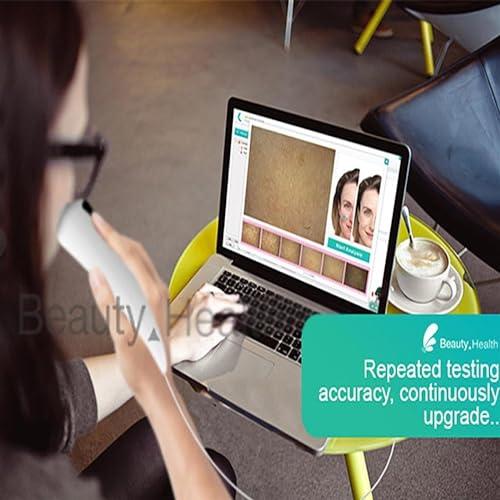 MAHWER MAHWER Face Skin Analyzer, Smart Skin Diagnosis System with 5 Million Pixel Lens and Touch Screen Design, 9 Kinds of Test Reports and Product Add Save Function