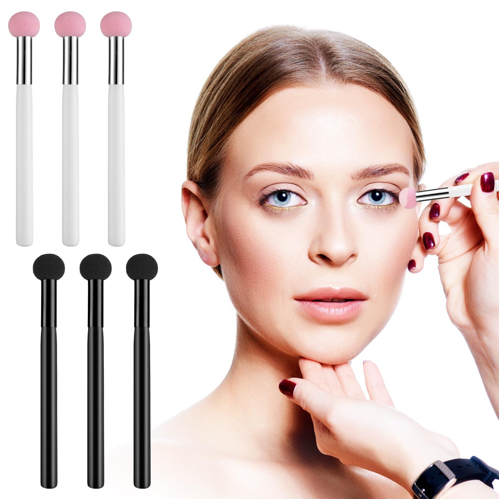 WY LIGHTING LEVEL 6Pcs Foundation Sponge Powder Brush Mushroom Makeup Sponge Brush with Handle Concealer Brush Eyeshadow Makeup Applicator Makeup Puff Sponge for Women Girls Nose Face Cream Setting
