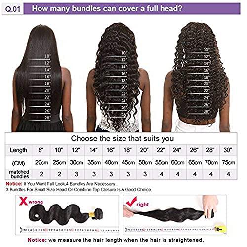 Aatifa Brazilian Deep Wave Curly Virgin Human Hair Bundles with 4X4 Free Part Lace Closure Unprocessed Human Hair Extensions Natural Black (18 20 22 24+16,lace closure)
