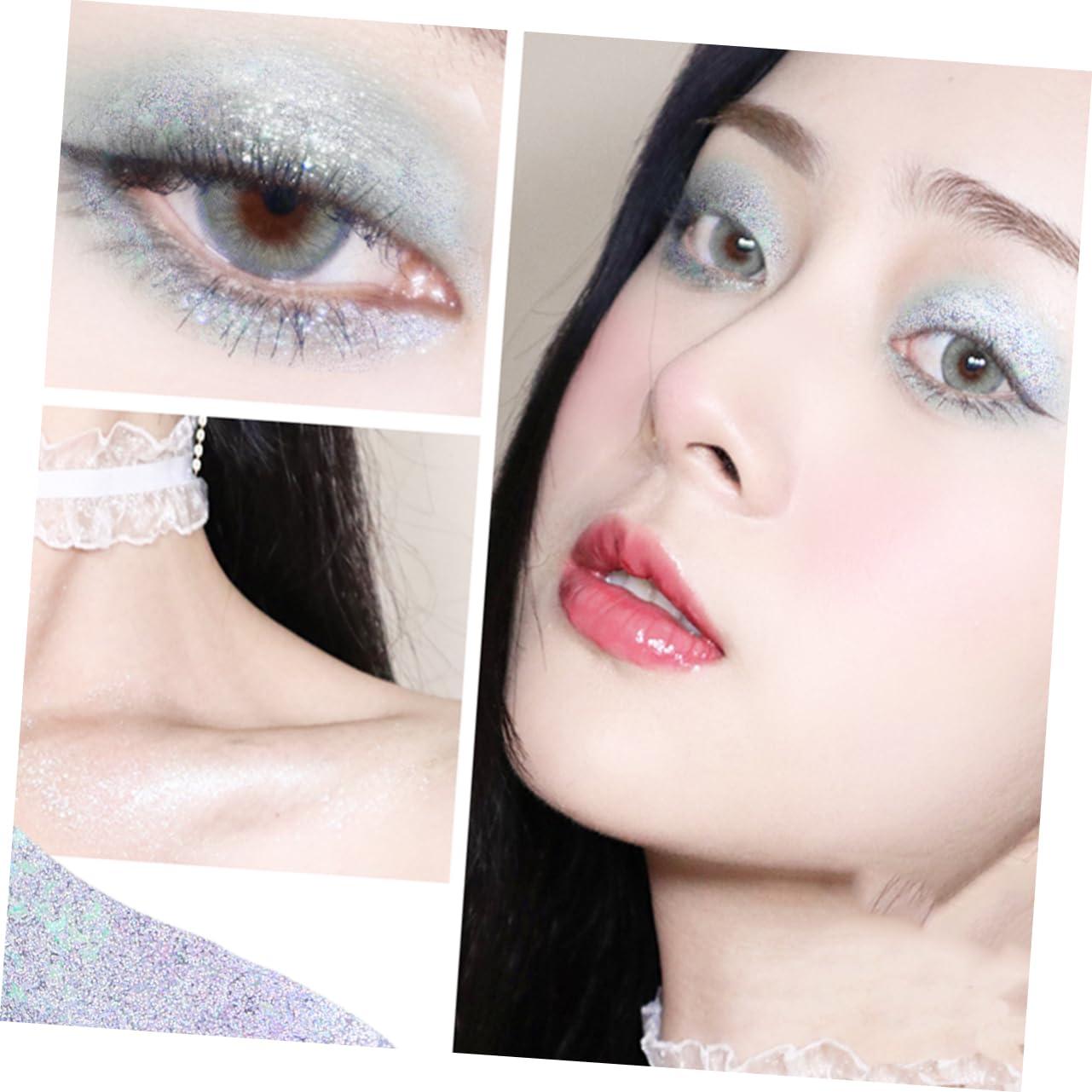 DOITOOL DOITOOL 2pcs 1 Sequins Gel for Face Chunky Glitter Gel Makeup Gel Nail Glitter Flakes Glitter Face Silver Face Glitter Face Gems for Festivals Hair Glitter Gel Hair Glitter Spray