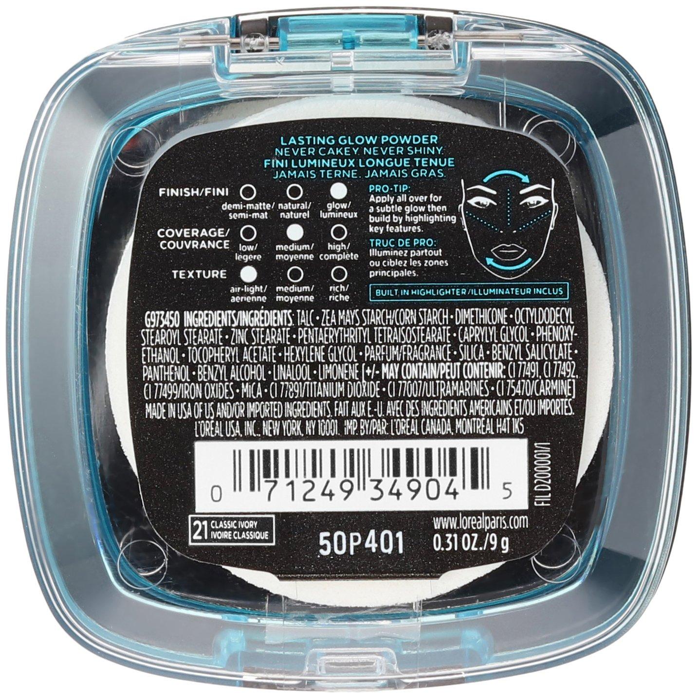 L'Oréal Paris L'Oreal Paris Infallible Pro Glow Pressed Powder, Classic Ivory, 0.31 Ounce