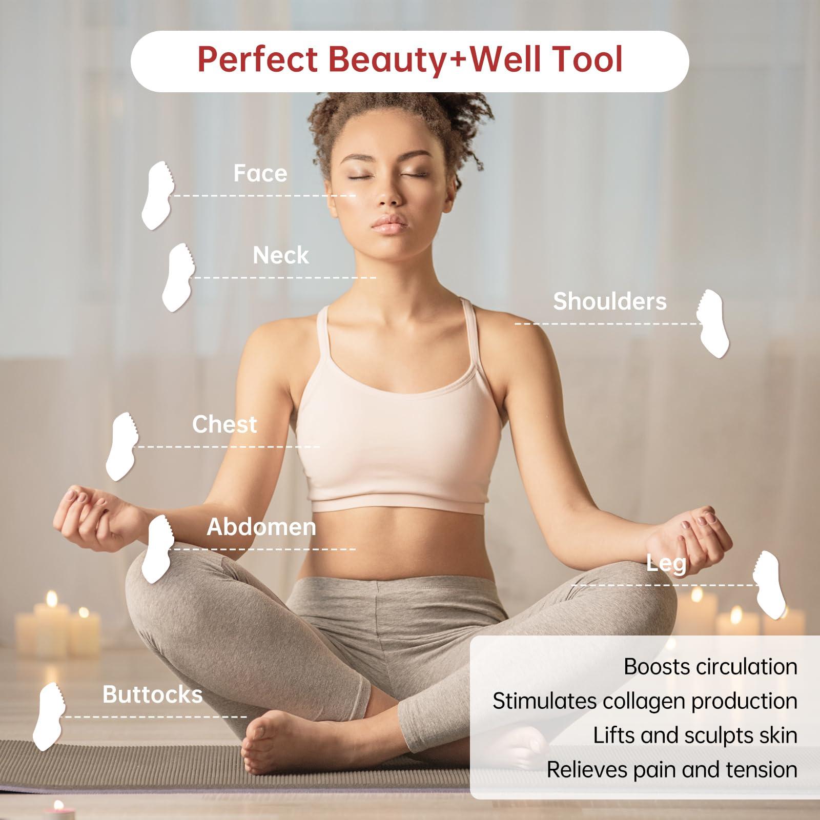 ALOYGUZ ALOYGUZ Stainless Steel Gua Sha Set Face Massager Metal Gua Sha Facial Tools Body Lymphatic Drainage Massager Face Guasha Face Sculpting Tool Skin Care Set Gifts for Women for Christmas