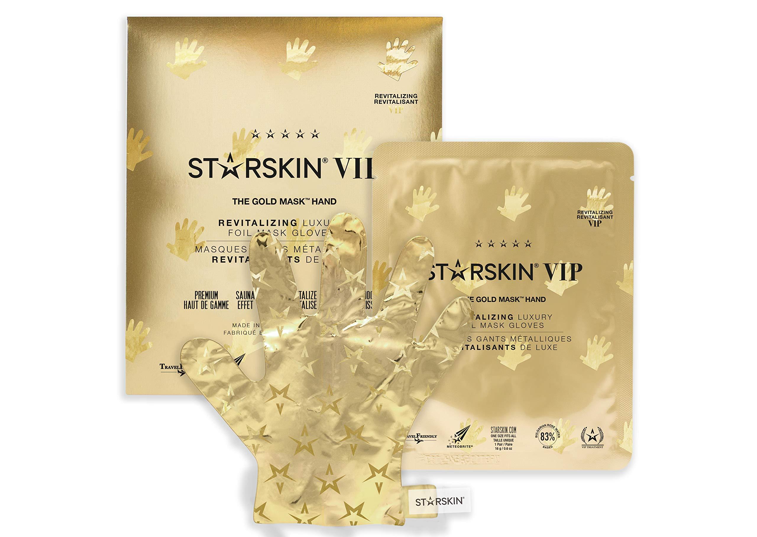 STARSKIN STARSKIN Revitalizing Hand Mask, Award Winning Moisturizing Gloves with Bulgarian Rose Oil & Shea Butter, Intense Hydration, Gold Mask Hand