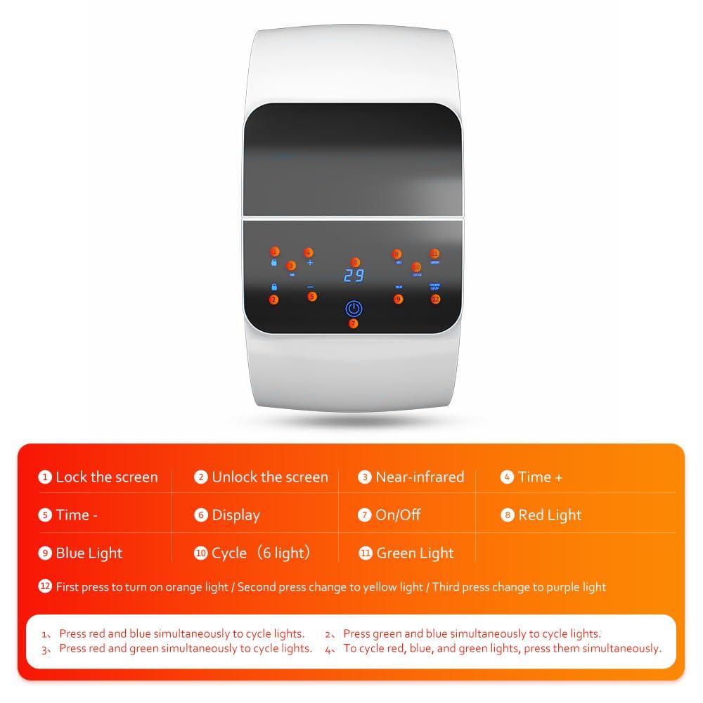 Bestqool Bestqool LED Mask Photon LED Light Therapy - 6 Colors with Near Infrared Light LED Face Mask for Skin Rejuvenation SPA Facial Body Skin Care Beauty Salon Device