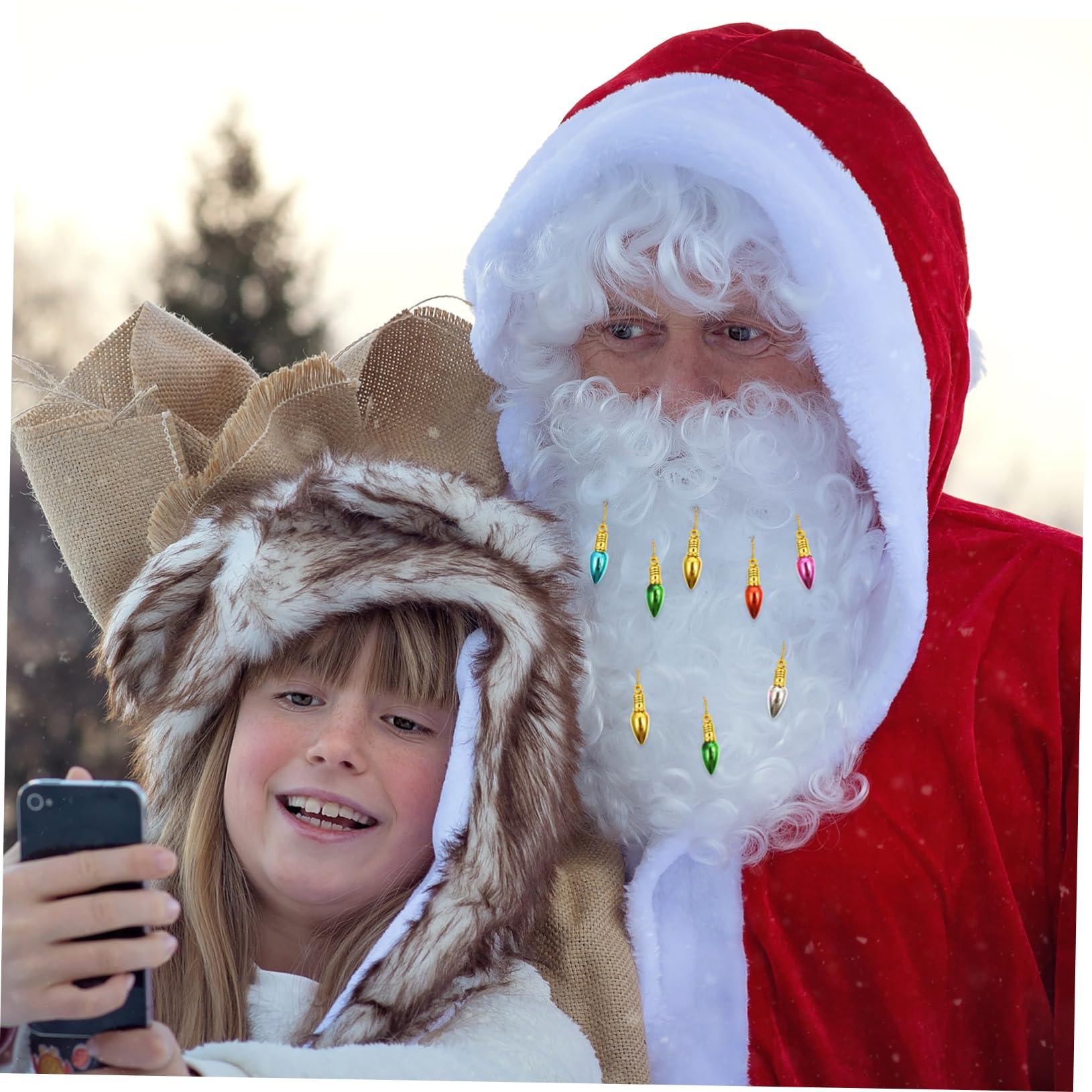 BIUDECO BIUDECO Unique Beard Clips 24pcs Bell Beard Ornaments Sturdy Plastic Beard Decorative Clamps Stylish Beard Hair Clip for Men Random Color