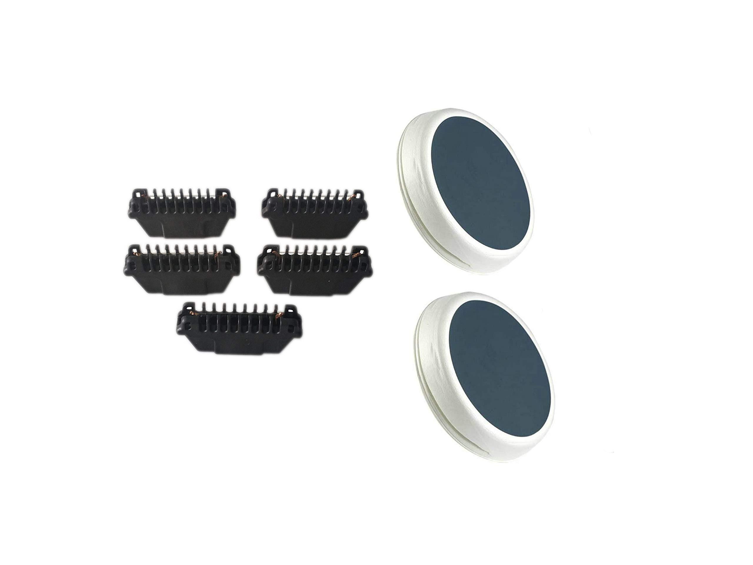 USonline911 5X Wide Replacement Thermicon Refill Tips + 2 Large Buffer Refills for NONO Hair Removal Epilator 8800 Mini Pro 3 and Pro 5