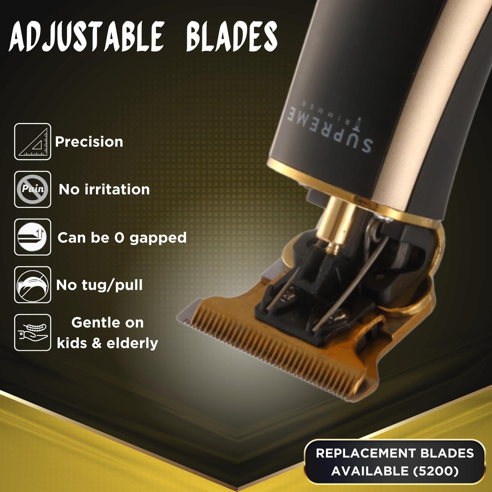 Supreme Trimmer Supreme Trimmer T Shaper | Professional Barber Trimmer Hair Clippers for Men (90 Min Run Time) Cordless Hair Trimmer Zero Gapped Liner Beard Trimmer | ST5210 Gold