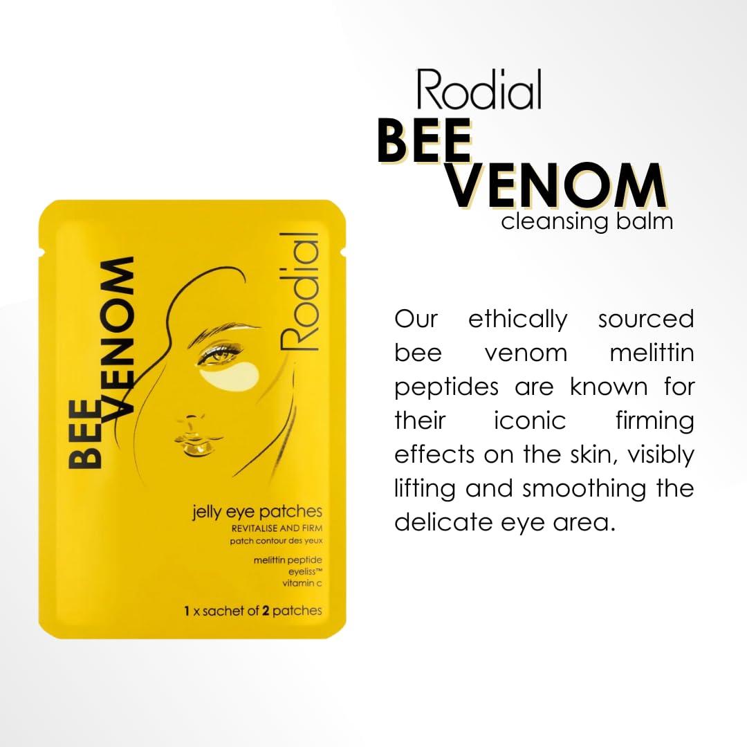 Rodial Rodial Jelly Eye Patches Bee Venom (1 Sachet), Rejuvenate and Firm, Cooling Jelly Technology, Anti-puffiness for Under Eyes, Vitamine C for Revitalised and Luminous Eye Look