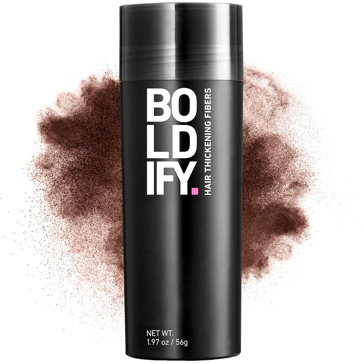Boldify BOLDIFY Hair Fibers (56g) - Fill In Thinning and Fine Hair for an Instantly Fuller, Thicker Look - 14 Shades for Women & Men - Hazel Brown
