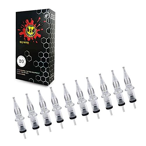 BIGWASP BRONC Max Tattoo Machine Rotary Pen (Black) & BIGWASP (4th Gen) 50pcs Assorted #10 RL