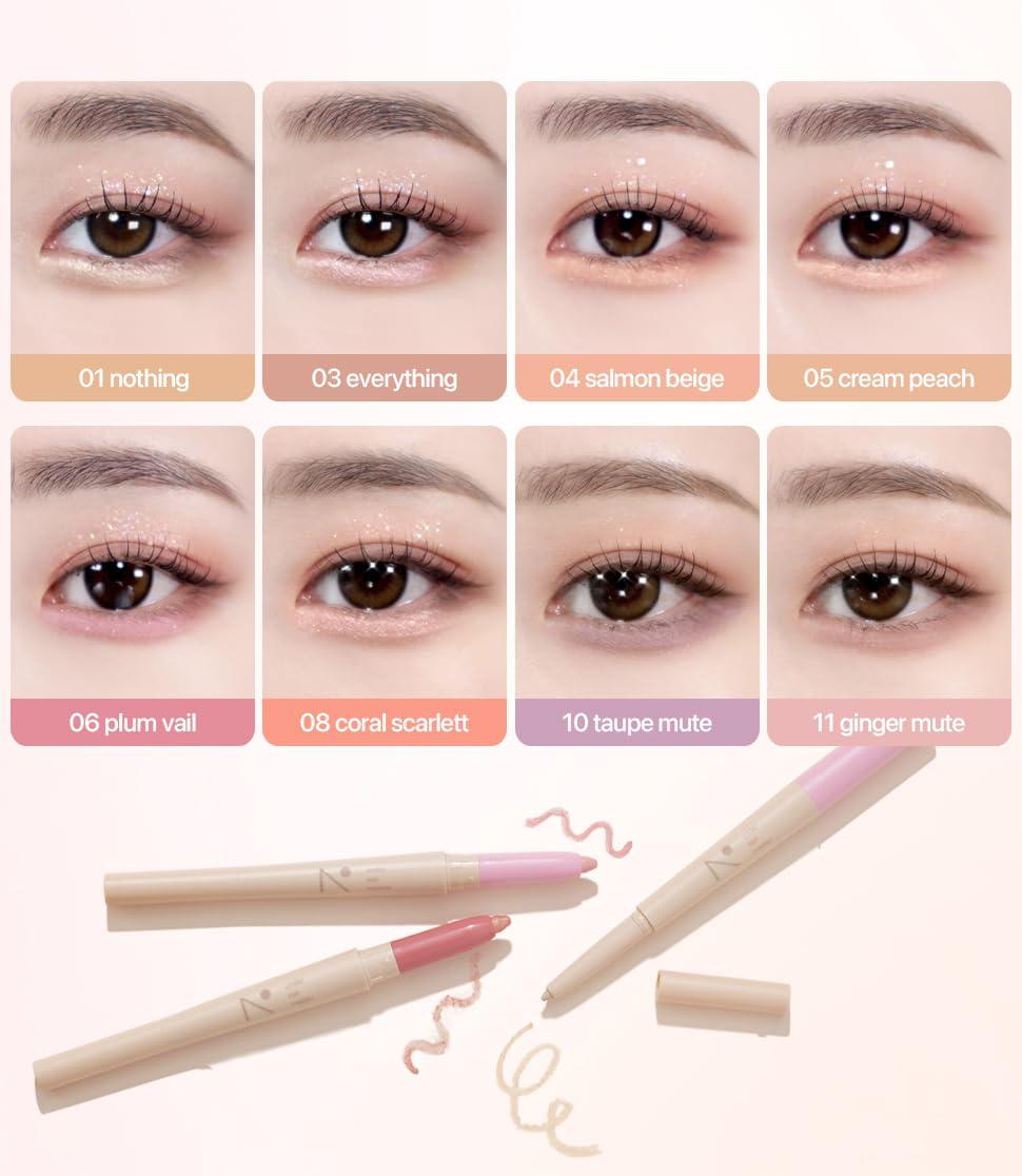 Nobev Under Eye Master 10 colors (03 everything) | Smooth Long Lasting Dual Tip Highlighter for Your Under Eye | Korean Aegyo Sal Eye Shadow
