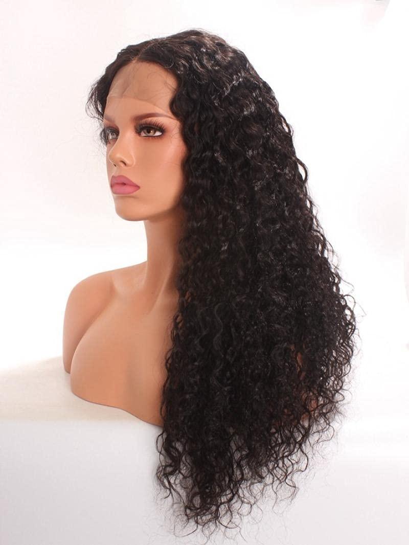 KEHSLCIM KEHSLCIM Brazilian Remy Human Hair Long Curly 13X4 Lace Front Wigs Pre Plucked Baby Hair Wavy-26inch 200% Density