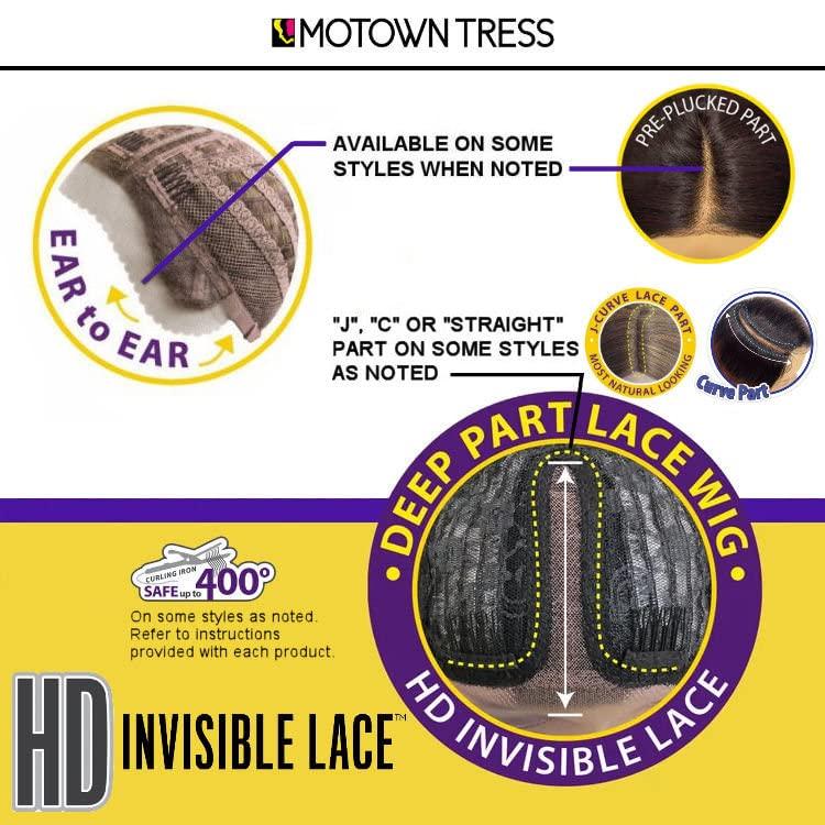Motown Tress Motown Tress (Ldp-lee - Heat Resistant Fiber HD Invisible Lace Front Wig in 99J