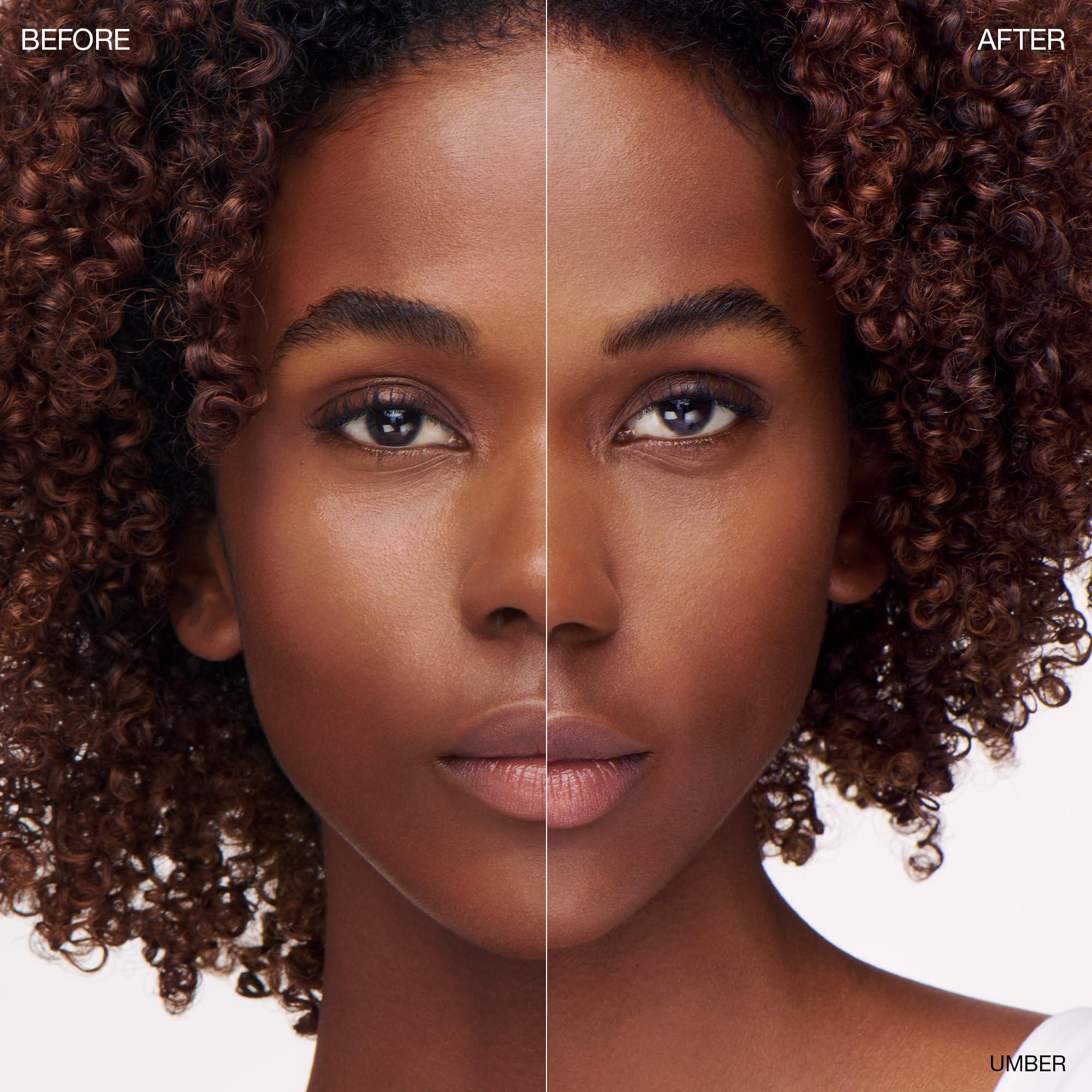 Ogee Ogee Sculpted Skin-Perfecting Makeup Setting Powder - Umber - FULL SET (Case & Refill) - Lightweight Powder Foundation Made with 70% Organic Ingredients