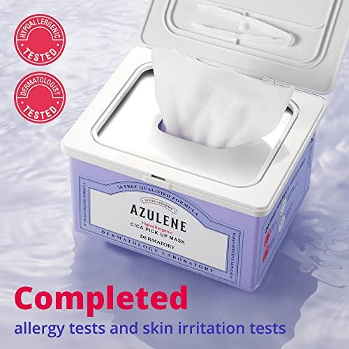 DERMATORY DERMATORY Hypoallergenic Cica Pick Up Mask, Thin Sheet Masks (0.2mm), Gentle, Moisturizing, Soothing, Healing, Calming Cica Skincare, Centella Asiatica, Guaiazulene, Panthenol (30 Sheets)
