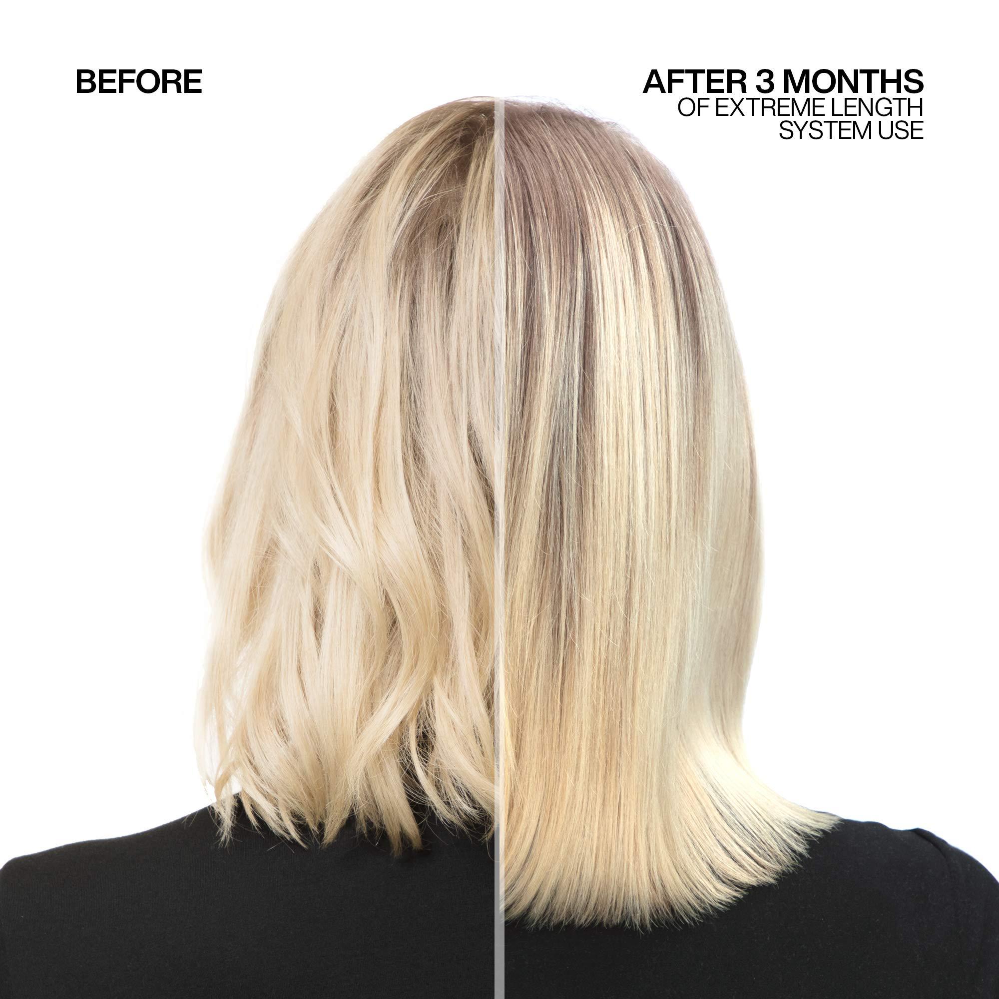 REDKEN REDKEN Extreme Length Shampoo, Conditioner and Leave-In Conditioner Set For Damaged and All Hair Types - Prevents Breakage and Strengthens Hair, Infused With Biotin For Hair Growth