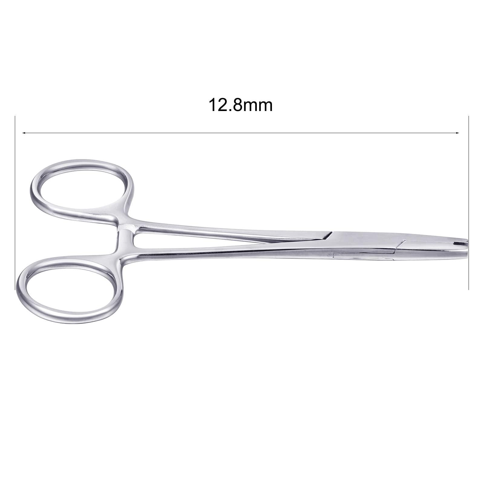 DJCIW DJCIW 5mm Jaw Piercing Ball Removal Tool,Stainless Steel Dermal Anchor Forceps for Dermal Tops Unscrew or Screw Ball Pliers for Nose Septum Earrings Lip Ring