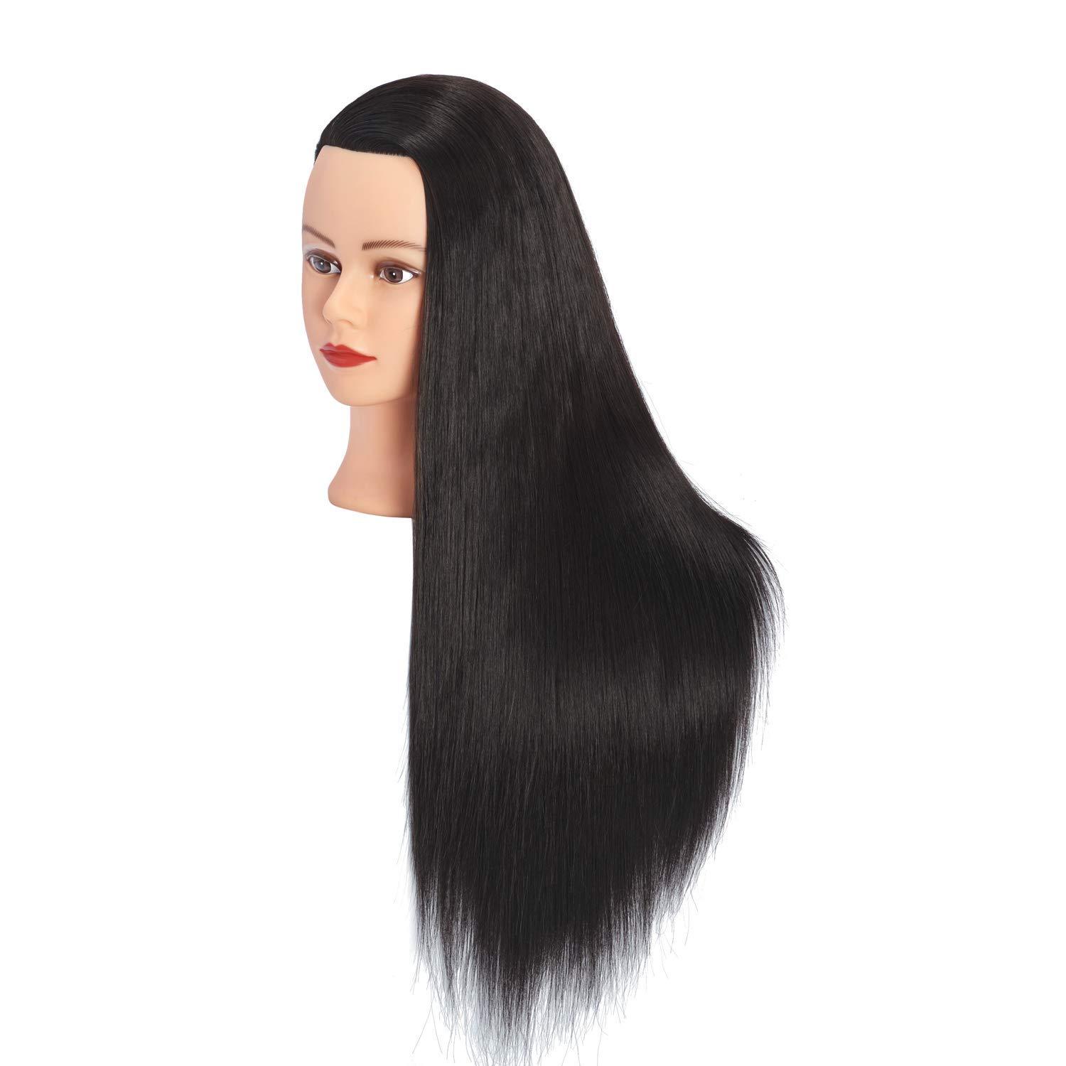 Rapidsflow Rapidsflow Dummy For Face Make-up Practice/Hair Dummy For Hair Styling/Hair Dummy For Hair Styling Practice/Salon Mannequin For Hairstyle Practice (Black)