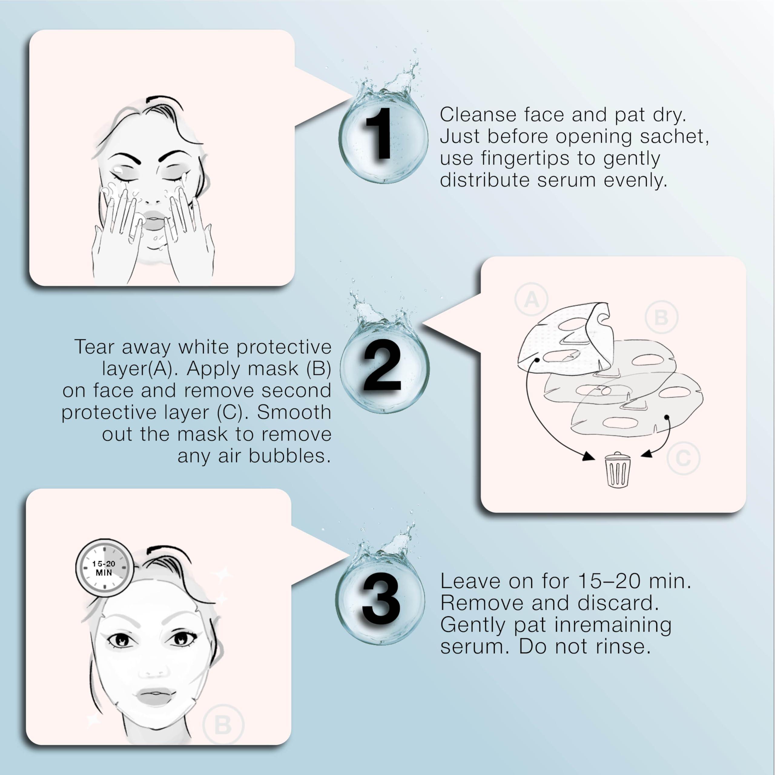 STARSKIN STARSKIN Red Carpet Ready 1x40g, Glass Skin Korean Skincare Mask, Coconut Gel Bio-Cellulose Hydrating Mask for Face, all Skin Type, Face Glow Effect, Instant Hydration, Revitalizing and Moisturizing