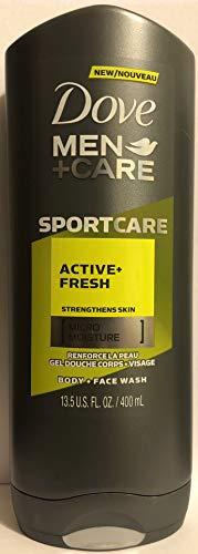 Dove Dove Men + Care - Body + Face Wash - Sport Care - Active + Fresh - Net Wt. 13.5 FL OZ (400 mL) Per Bottle - Pack of 3 Bottles
