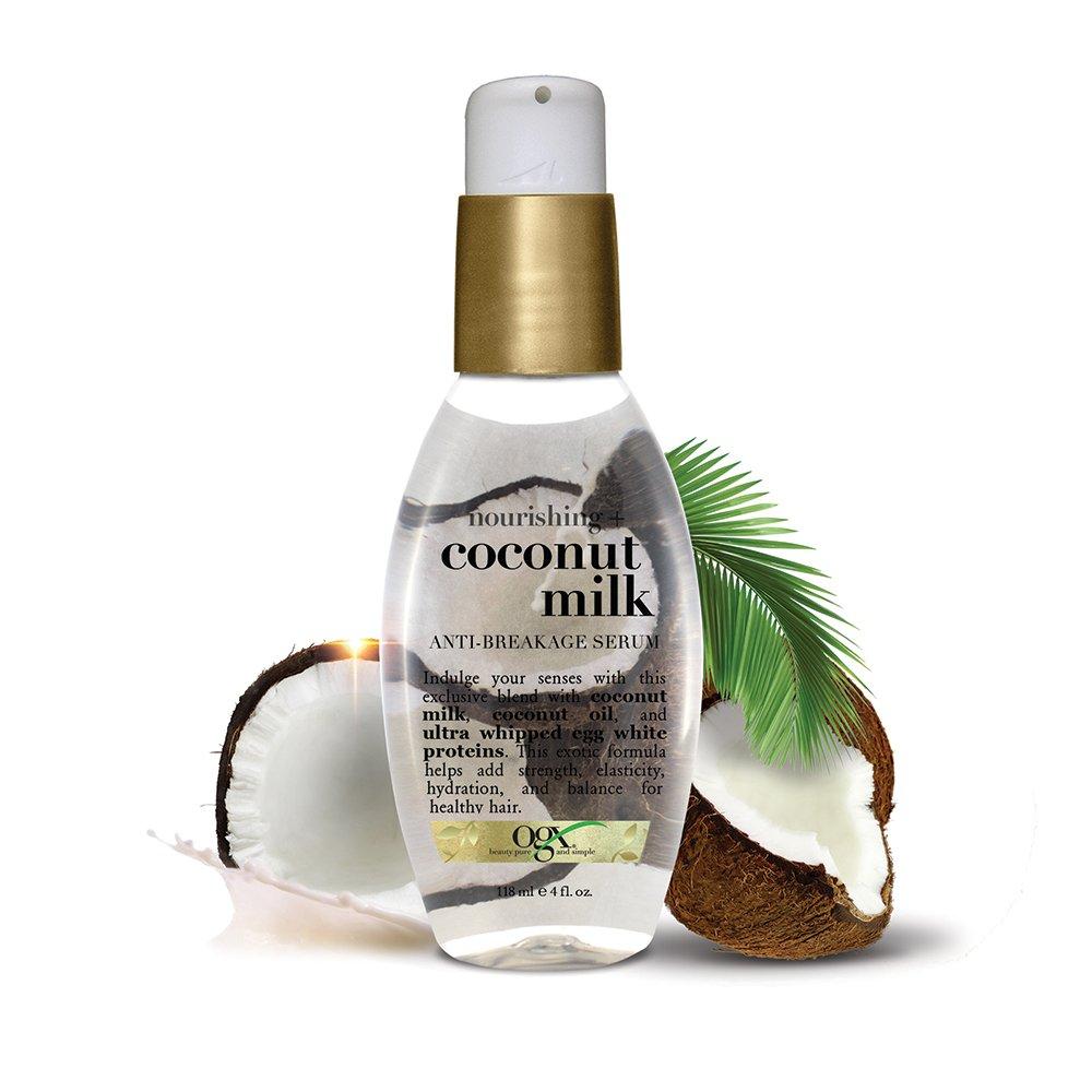 OGX OGX Nourishing + Coconut Milk Anti-Breakage Serum, 4 Fl Oz (Pack of 2)