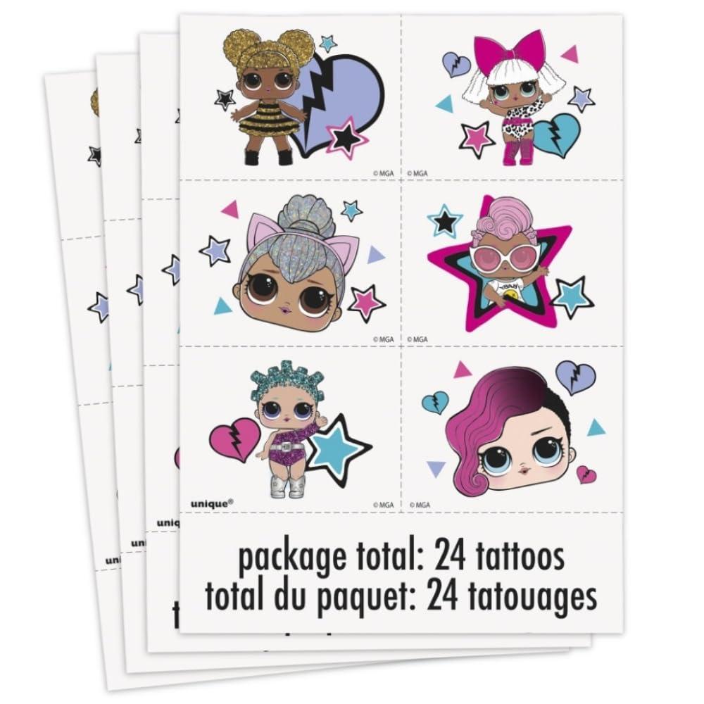 Unique LOL Surprise Tattoos - Pack of 24 | Ultimate Party Favors for Kids - Perfect for Birthday & Themed Celebrations