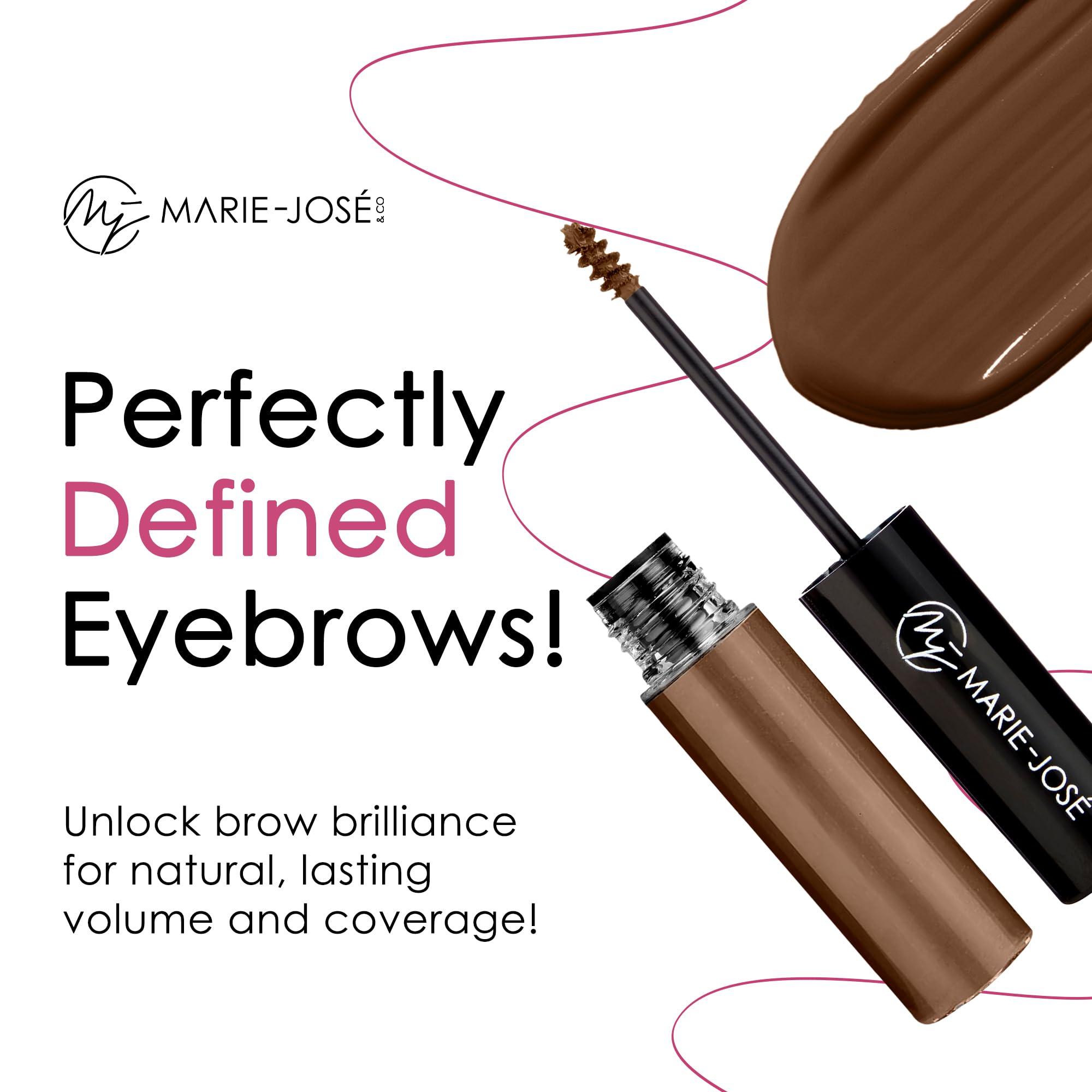Marie-Jos & Co Fiber Eyebrow Gel, Waterproof & Smudge-Proof Eyebrow Tint Gel, Easy to Apply Tinted Brow Gel, Lightweight & Long-Lasting Brow Gel, Vegan Brow Tint Formula, 7 ml, Brunette - Marie-Jos & Co