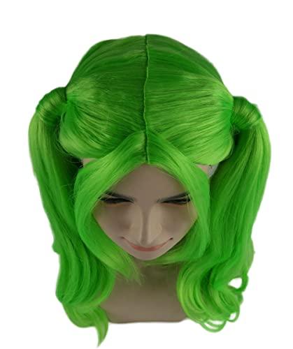 HalloweenPartyOnline Dolly Pigtail Ponytail Wig (Adult, Lime)
