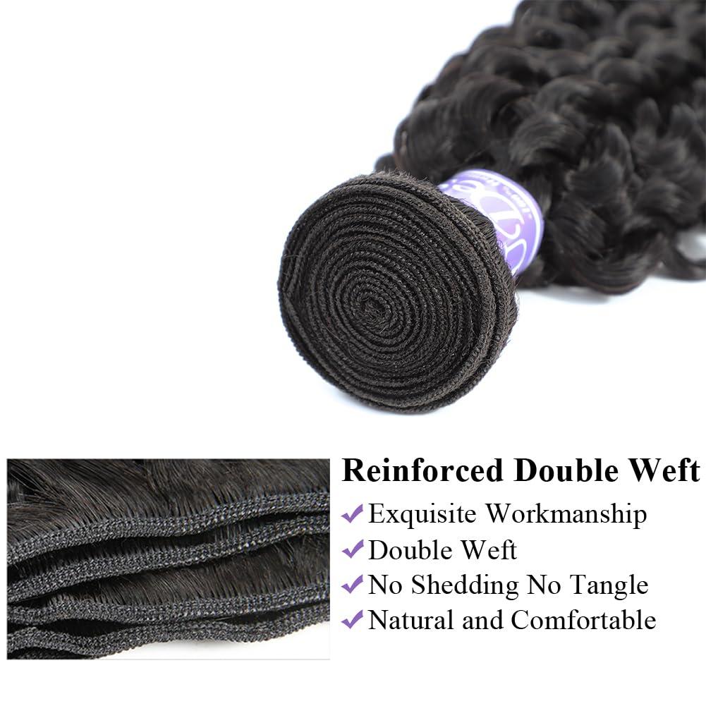 UDesire 10A Brazilian Virgin Curly Hair 1 Bundle Brazilian Curly Virgin Hair Weave 100% Unprocessed Brazilian Remy Human Hair Extensions Natural Black Color(16 inch)