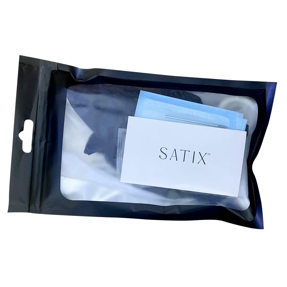 Satix Satix Belly Piercing Kit - 14G Titanium Belly Button Ring 7/16" 8mm and 5mm Gem Ball Navel Ring with Navel Piercing Needle, A-lcoholPad, Gloves, Forceps Clamp Tool Kit for Women Men