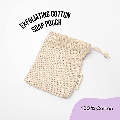 WELTUN WELTUN - Handmade Soaps Kit Full Detox - Oatmeal Face And Body Soap, Charcoal Body Soap, A Case And A Wooden Soap Dish 2 7.6 Ounce