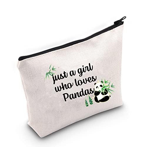MBMSO MBMSO Panda Makeup Bag just a Girl who Loves Pandas Panda Lover Gifts Panda Gifts for Girls (Just a girl who loves Pandas)