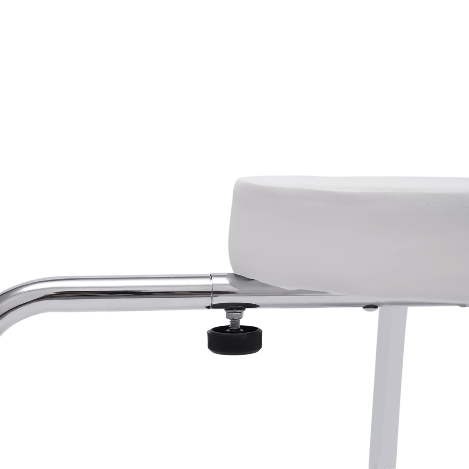Goudergo Goudergo Pedicure Foot Rest Stool Chair, Adjustable Leg Rest PVC Pad Pedicure Foot Rest Stand,Nail Tech Spa Beauty Salon Studio Equipment Supplies for Manicurists & Pedicurists (White)