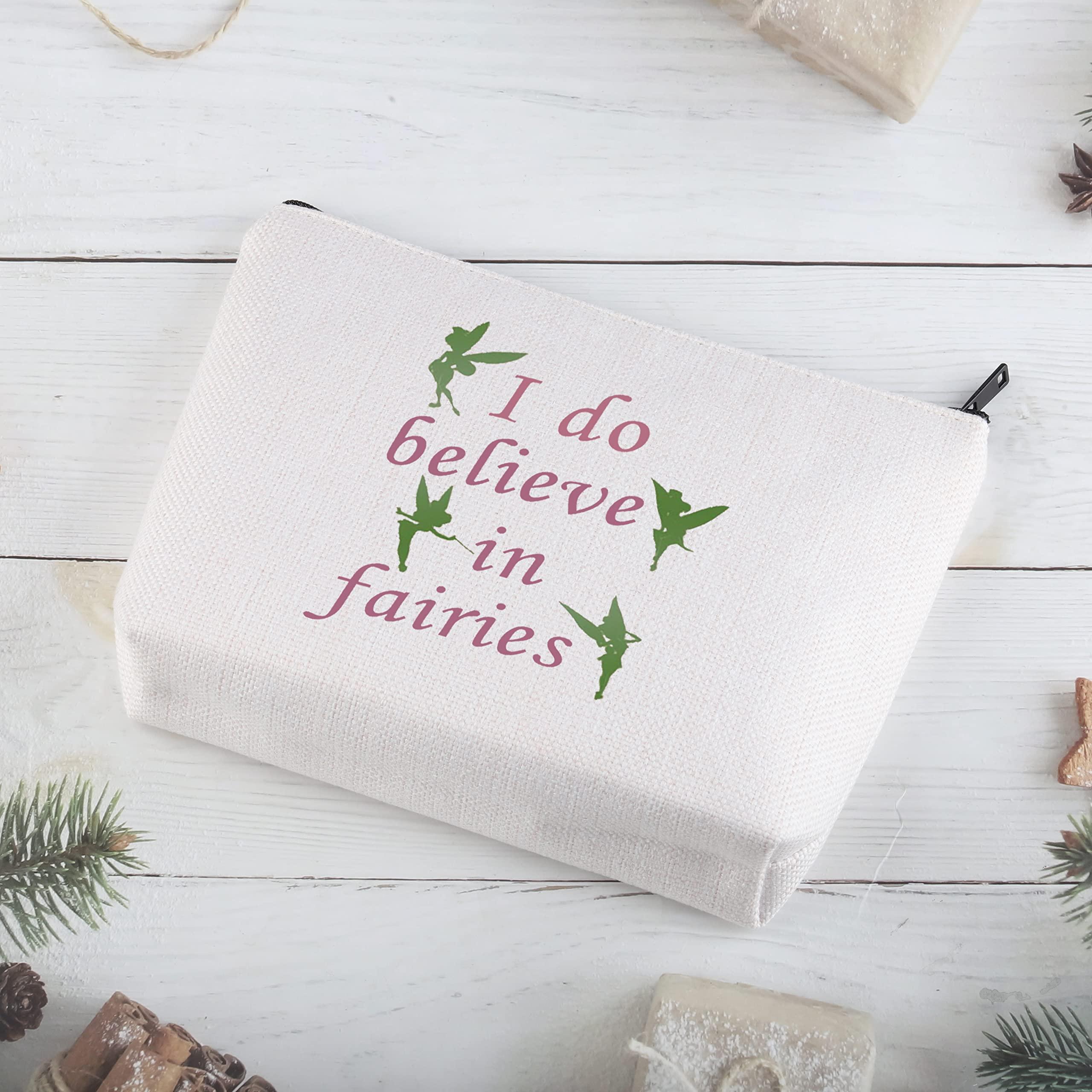 G2TUP G2TUP Fairy Tales Makeup Bag Tink Fairy Makeup Case I Do Believe In Fairies Travel Toiletry Bag (Believe In Fairies Makeup Bag)