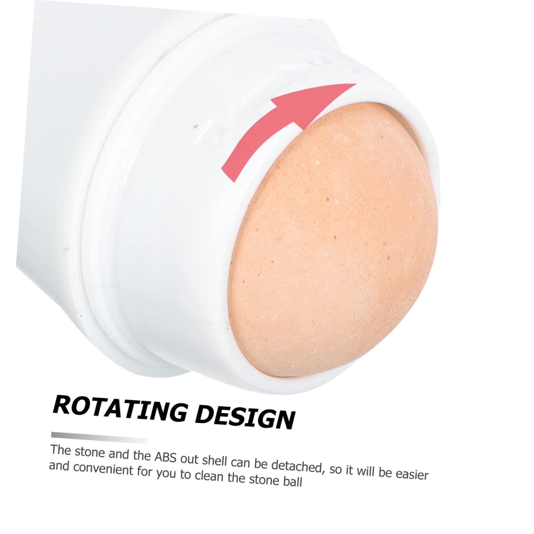 Ipetboom Ipetboom 1pc Volcanic Stone Oil-absorbing Ball Face Roller Oily Oil Blotters Castor Oil Organic Coconut Oil Face Oil Remover Roller Oil Removing Face Wipes Oil Absorbing White Volcanic Rock