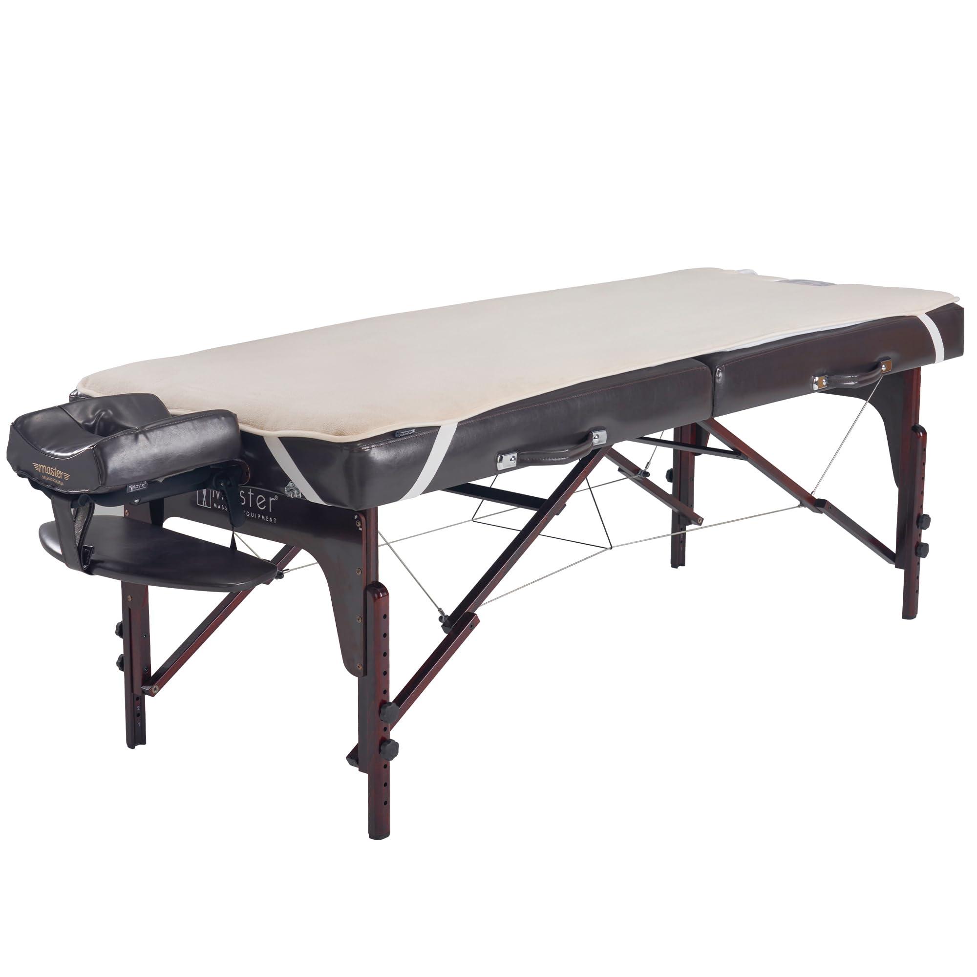 Master Massage Master Massage ETL Certified Deluxe Fleece Massage Table Warmer Heater Pad Warming Therma Pad, Cream